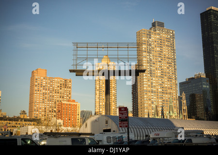 Le développement dans Hell's Kitchen (ou Clinton ou West Midtown selon le courtier immobilier) à Manhattan à New York Banque D'Images