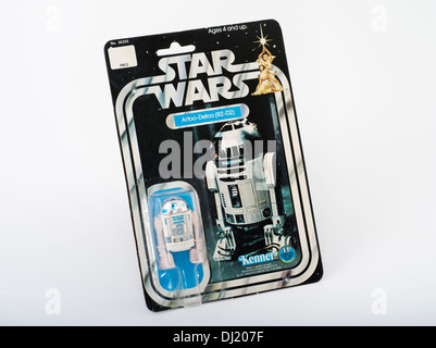 Star Wars vintage Kenner 1977 action figure R2-D2 dans la case Banque D'Images