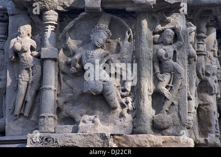 Shiv Mandir, Ambarnath, Maharashtra, Inde. Gajantaka Shiva. Banque D'Images