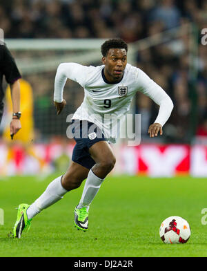 Londres, Royaume-Uni. 19 nov., 2013. Daniel Sturridge l'Angleterre au cours de l'International football match amical entre l'Angleterre et l'Allemagne du stade de Wembley. Credit : Action Plus Sport/Alamy Live News Banque D'Images