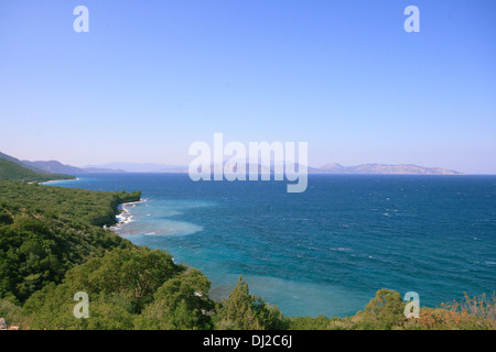 Vue côtière de la péninsule de Dilek à Kusadasi Turquie Banque D'Images