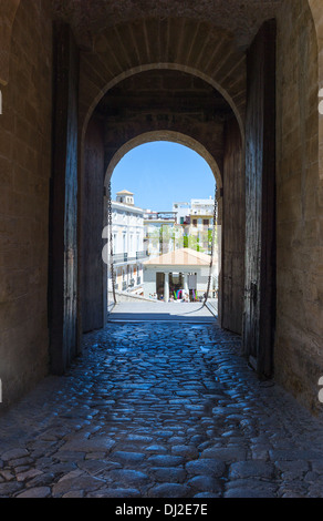 Îles Baléares, Elvissa (Ibiza) vieille ville (Dalt Vila) le Portal de Ses Taules Banque D'Images