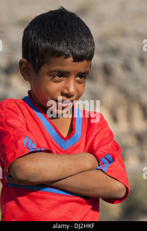 Portrait of a 7 ans garçon omanais Banque D'Images