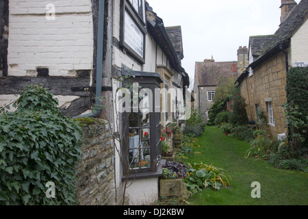 The Fleece Inn est une ferme médiévale à colombages administré par le National Trust, situé dans la région de South Littleton, Nr Evesham. Banque D'Images