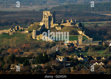 Une vue de Corfe Castle Dorset UK Banque D'Images