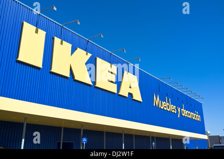 dh Ikea SUPERSTORE EUROPE Ikea panneau avant Arrecife Lanzarote espagne logo magasin espagnol entrepôt Banque D'Images