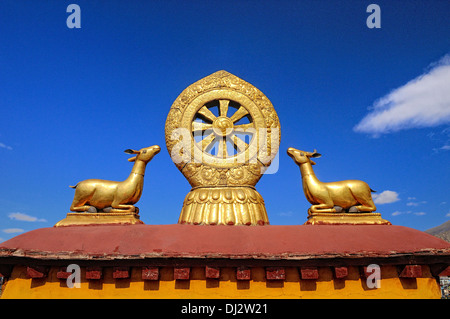 Dharmachakra Temple Jokhang Tibet Banque D'Images