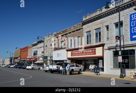 Carthage, Missouri. Petite ville de l'Ouest américain moyen sur la vieille Route 66 Banque D'Images