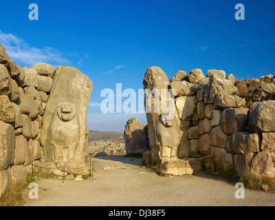 Lion Gate, capitale hittite Hattusha, Turquie Banque D'Images