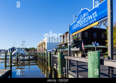 Le front de mer dans le quartier historique de Georgetown, Caroline du Sud, USA Banque D'Images