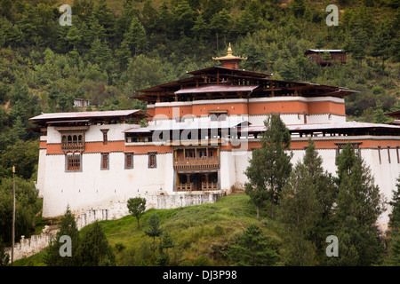 Le Bhoutan, Simtokha Dzong de colline à l'extérieur du monastère historique Thimpu Banque D'Images