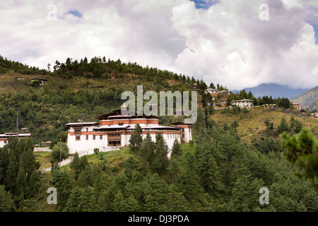 Le Bhoutan, Simtokha Dzong de colline à l'extérieur du monastère historique Thimpu Banque D'Images