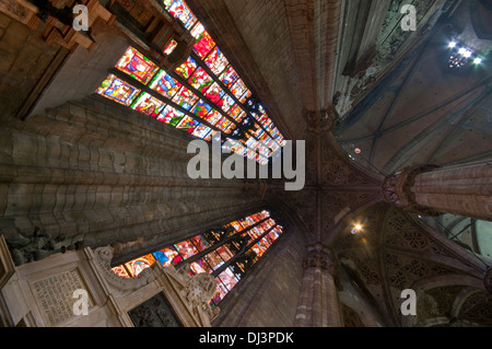 Intérieur de la cathédrale de Milan Banque D'Images