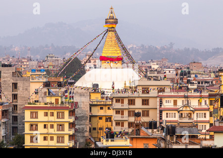 Stupa de Bodhnath, Katmandou, Népal Banque D'Images