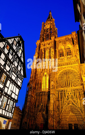 Cathédrale Notre Dame Strasbourg France Banque D'Images