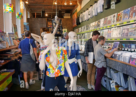 Halcyon record store dans DUMBO Brooklyn NYC Banque D'Images