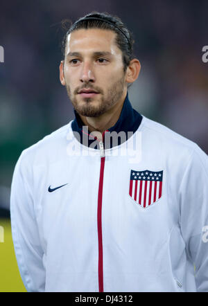 Vienne, Autriche. 19 nov., 2013. USA's Omar Gonzalez au cours de l'international match amical de football entre l'Autriche et les États-Unis en stade Ernst-Happel de Vienne, Autriche, 19 novembre 2013. Photo : Thomas Eisenhuth/DPA - PAS DE SERVICE DE FIL/dpa/Alamy Live News Banque D'Images