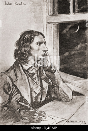 John Keats, 1795 - 1821. Poète romantique anglais. Banque D'Images