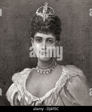 Alexandra de Danemark, 1844 -1925. Reine consort du Royaume-Uni et de l'Impératrice de l'Inde en tant qu'épouse d'King-Emperor Edward VI Banque D'Images