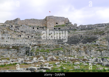 Théâtre à Milet, Turquie Banque D'Images