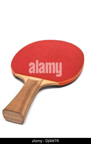 Raquette rouge pour ping-pong Banque D'Images
