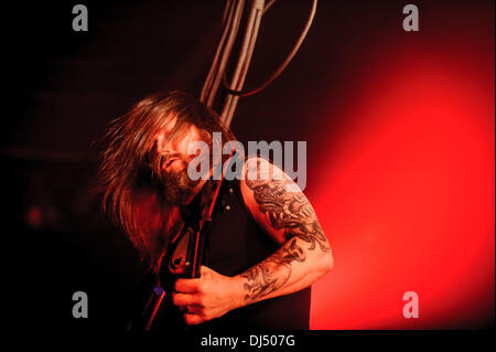 Toronto, Ontario, Canada. 21 nov., 2013. Le guitariste GARY HOLT de Tueuse d'effectuer sur leur tournée nord-américaine au KOOL HAUS de Toronto. Crédit : Igor/Vidyashev ZUMAPRESS.com/Alamy Live News Banque D'Images