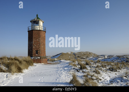 Falaise rouge phare sur Sylt Banque D'Images