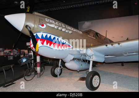 Washington, Seattle, le Musée de l'aviation, le Curtiss P-40N Warhawk, circa 1944 Banque D'Images