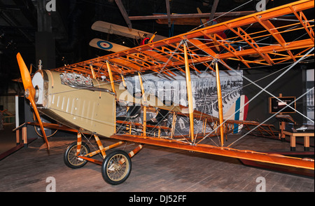 Washington, Seattle, le Musée de l'aviation, le Curtiss JN-4D, vers 1917 reproduction Jenny Banque D'Images