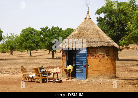 Cabane ronde africaine Banque D'Images