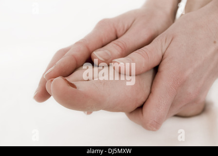 Massage des pieds Banque D'Images