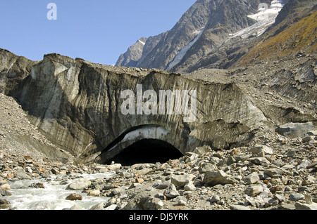 Glacier Lang en Suisse Banque D'Images