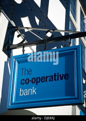 La Co-operative Bank signe sur mur extérieur UK Banque D'Images