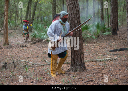 Native American Festival à Oleno State Park dans le Nord de la Floride. Banque D'Images