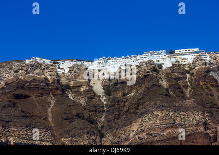 Beau village de Mesotopos Santorin Grèce Banque D'Images