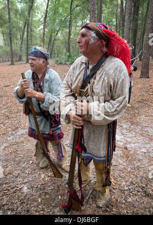 Native American Festival à Oleno State Park dans le Nord de la Floride. Banque D'Images