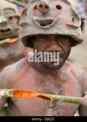 L'homme de la danse masque Keketo Singsing - Groupe Show Goroka, Papouasie Nouvelle Guinée Banque D'Images