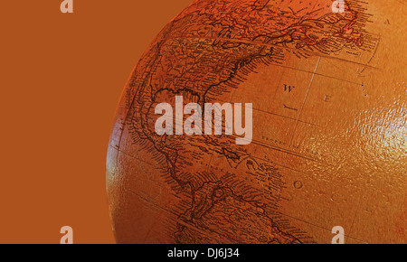 globe en bois Banque D'Images