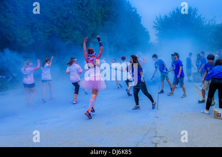 Le 5k Color Run, Vancouver, août 2013 Banque D'Images