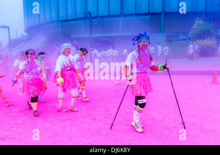 Le 5k Color Run, Vancouver, août 2013 Banque D'Images