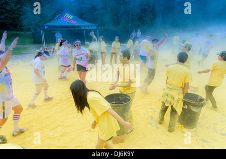 Le 5k Color Run, Vancouver, août 2013 Banque D'Images