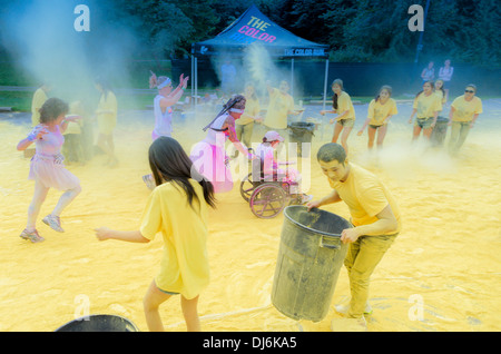 Le 5k Color Run, Vancouver, août 2013 Banque D'Images