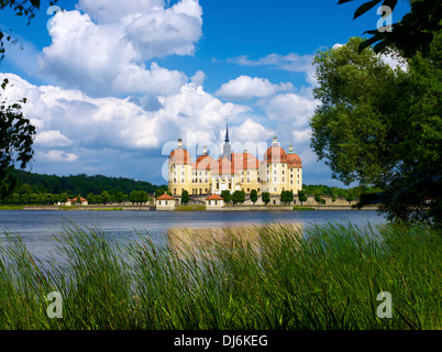 Vue de Château de Moritzburg près de Dresde, Saxe, Allemagne Banque D'Images