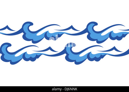 Modèle sans couture avec le résumé des vagues. Banque D'Images