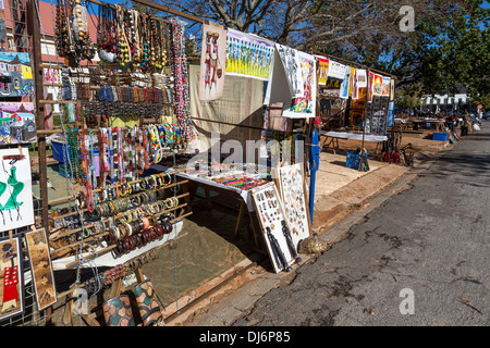 L'Afrique du Sud, Franschhoek. L'artisanat africain et de Souvenirs à vendre. Banque D'Images