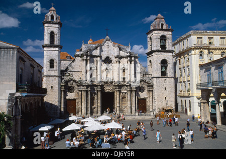 Plaza de la Cathedral de San Cristobal de la Habana, la Havane, Cuba Banque D'Images