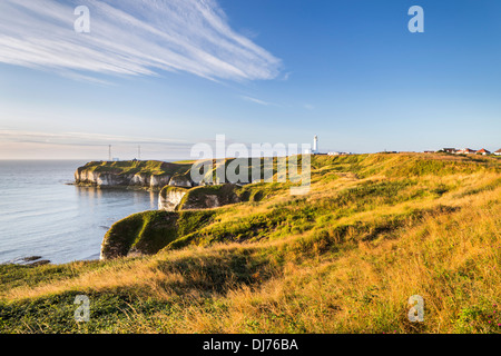 Phare de Flamborough Head, North Yorkshire. Banque D'Images