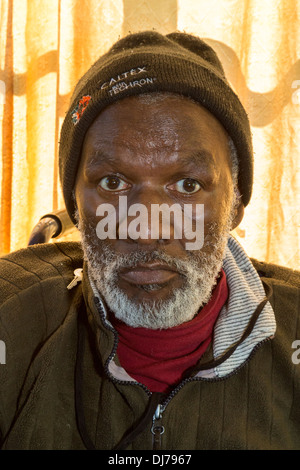 L'Afrique du Sud, Cape Town. L'homme d'Afrique du Sud Personnes âgées de l'Ethnie Xhosa. Banque D'Images