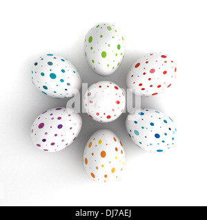 Les oeufs peints couleur multi esater (computer generated image) Banque D'Images