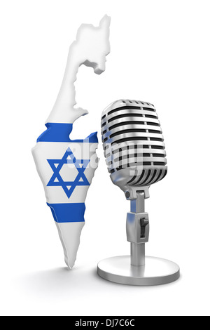 Microphone et Israël (chemin inclus) Banque D'Images